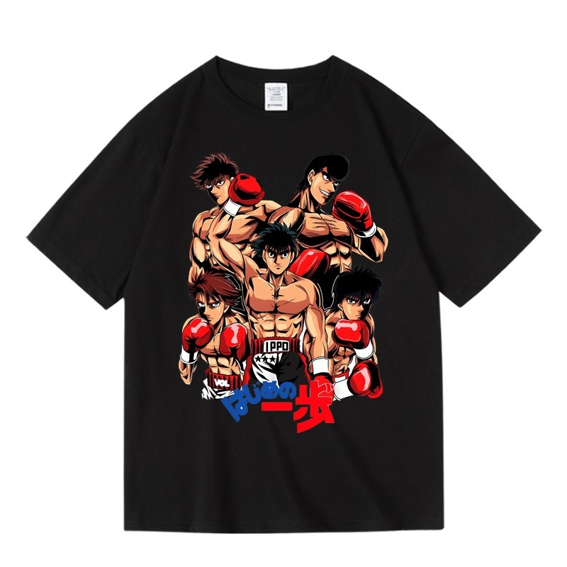 Camiseta Unissex Hajime no Ippo Boxe Anime Estampa Japonesa Confortável Estilosa Divertida Moda Esportiva