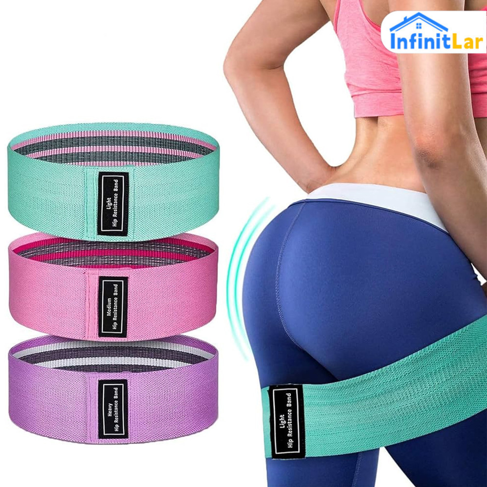 Kit3 esportes elástico resistência banda Hip Yoga elástico banda de Fitness treinamento força agora envio