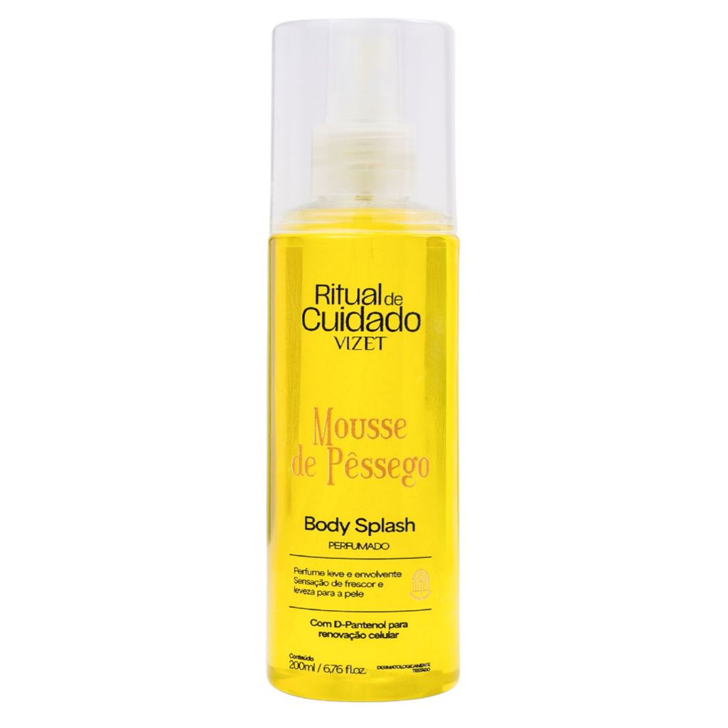 Body Splash Perfumado Mousse de Pêssego Vizet 200ml