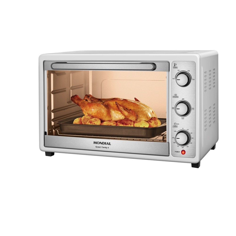 Forno Elétrico Mondial 52L Grand Family II 1800W FRN-52-W Branco/Inox em Oferta na Shopee