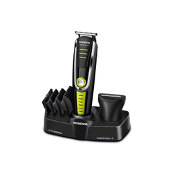 Aparador de Pelos Mondial Super Groom lâminas em aço inox 6W BG-04 Preto/Verde Bivolt