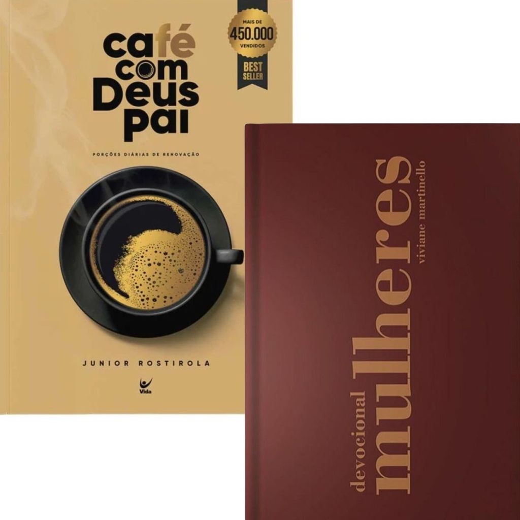 Kit 2 Livros | Café com Deus Pai Porções de Renovação + Devocional Mulheres Viviane Martinello em Oferta na Shopee