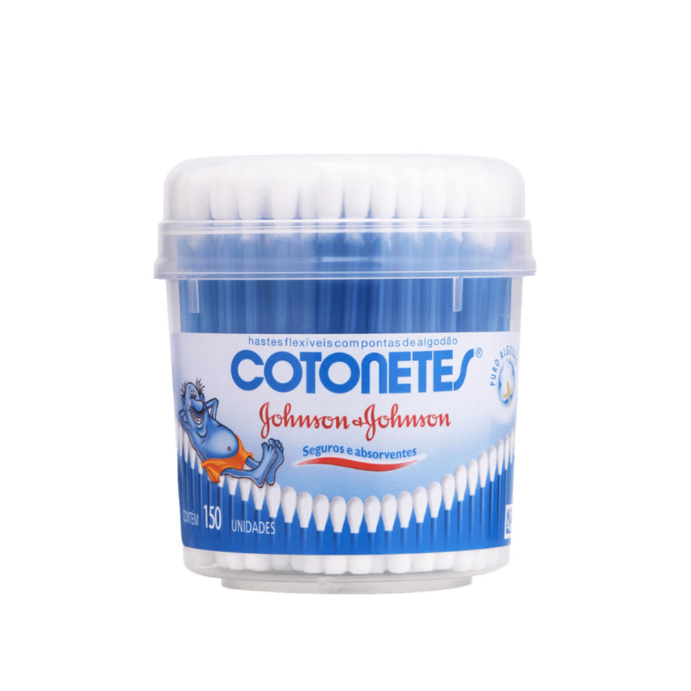 Hastes Flexíveis Cotonete Johnson & Johnson Pote com 150un em Oferta na Shopee