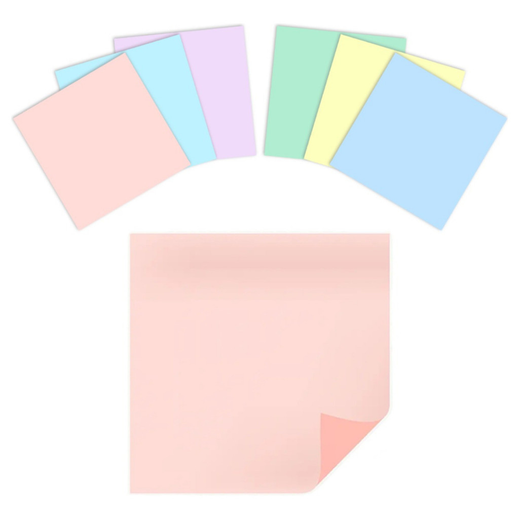 Kit Bloco de Anotação Escolar Post It Colorido, Transparente e Pastel Nota Adesiva Com 400 550 1000 Folhas em Oferta na Shopee