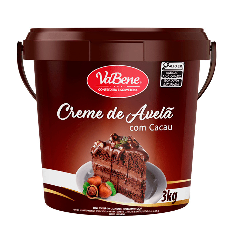 Creme de Avelã com Cacau 3kg Vabene em Oferta na Shopee