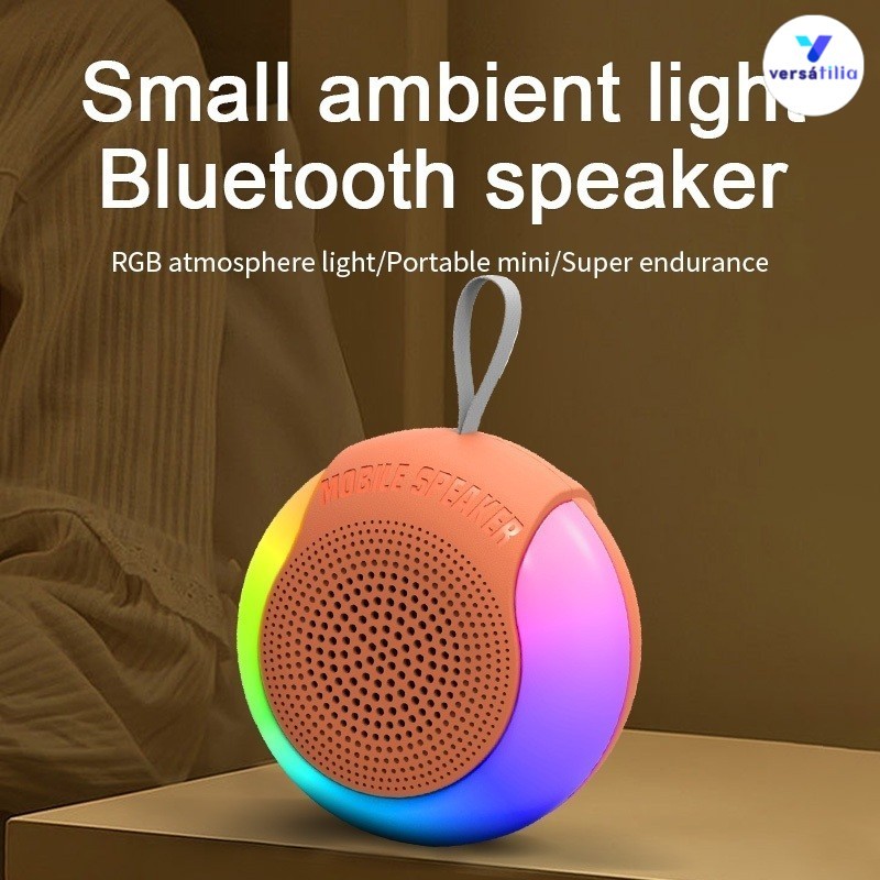 Caixa De Som Bluetooth 5.3 Portátil Potente com LED RGB，Suporta Pen-drive USB，HiFi Bass Profundo para Outdoor e Casa