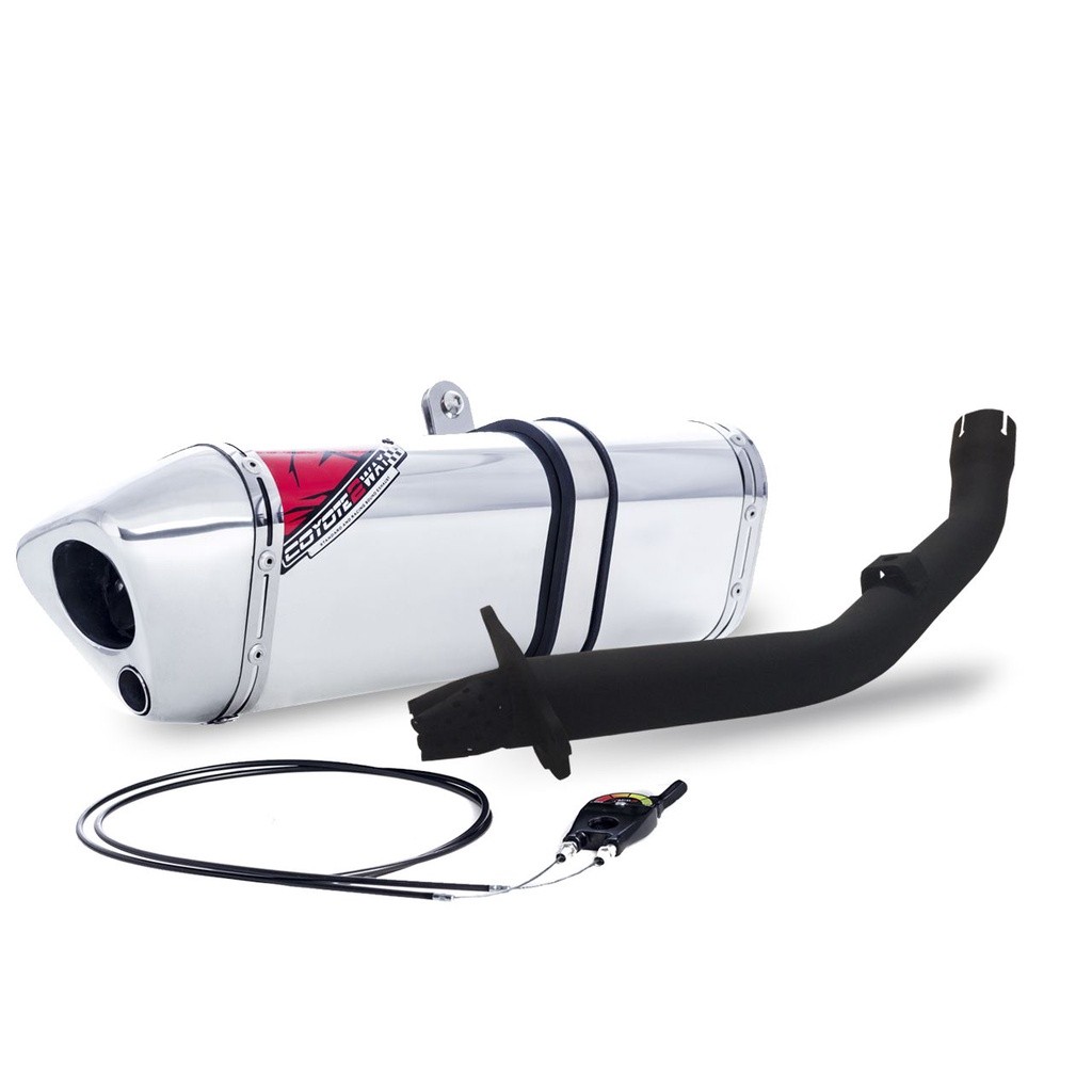 Escape / Ponteira Coyote TRS 2 Way + Mais em Alumínio - Lander XTZ 250 Todos os anos - Yamaha - Polido - Mostruário