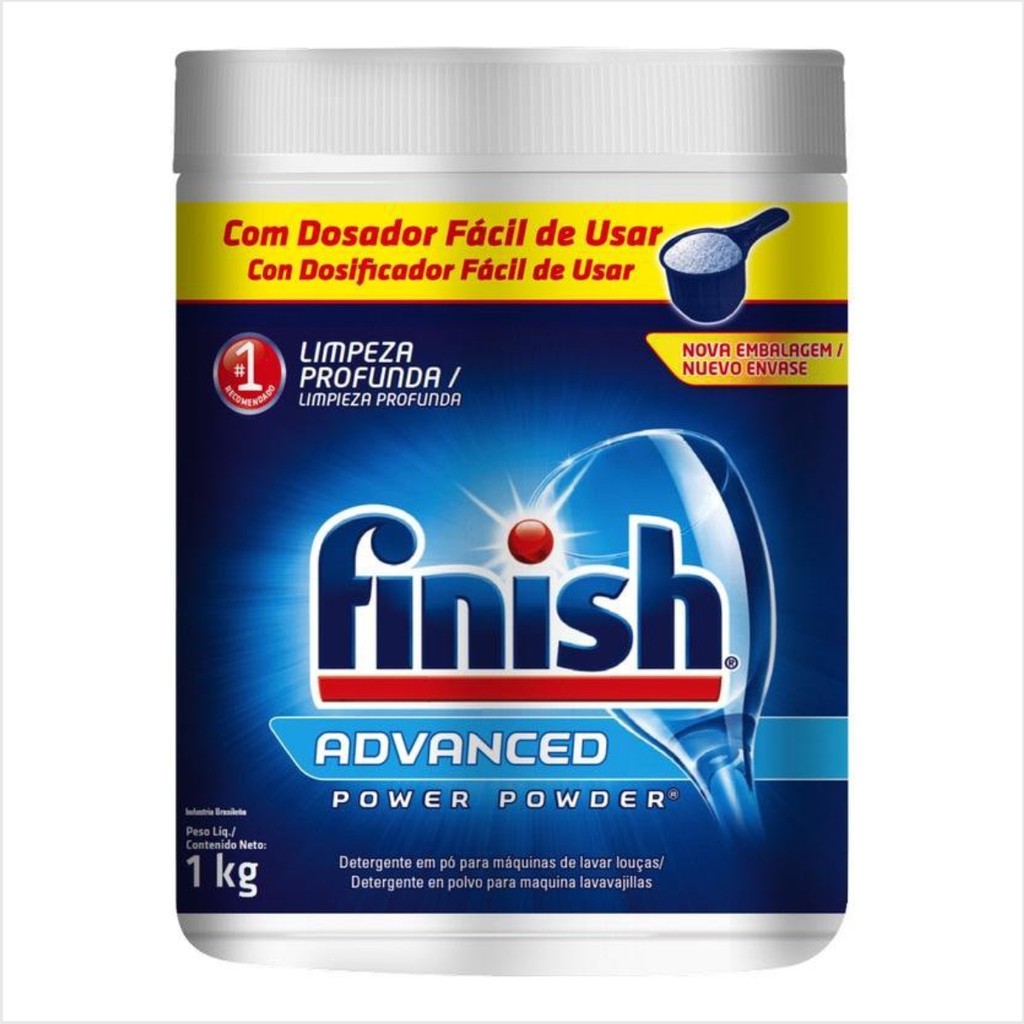 Detergente para Lava Louças em Pó Finish 1kg em Oferta na Shopee
