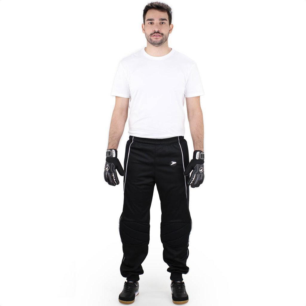 Calça de Goleiro Poker Pro Foom 4 Preto e Branco - Adulto