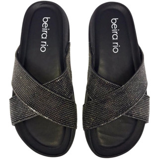Chinelo Papete Feminina Beira Rio Slide Strass Original em Oferta na Shopee