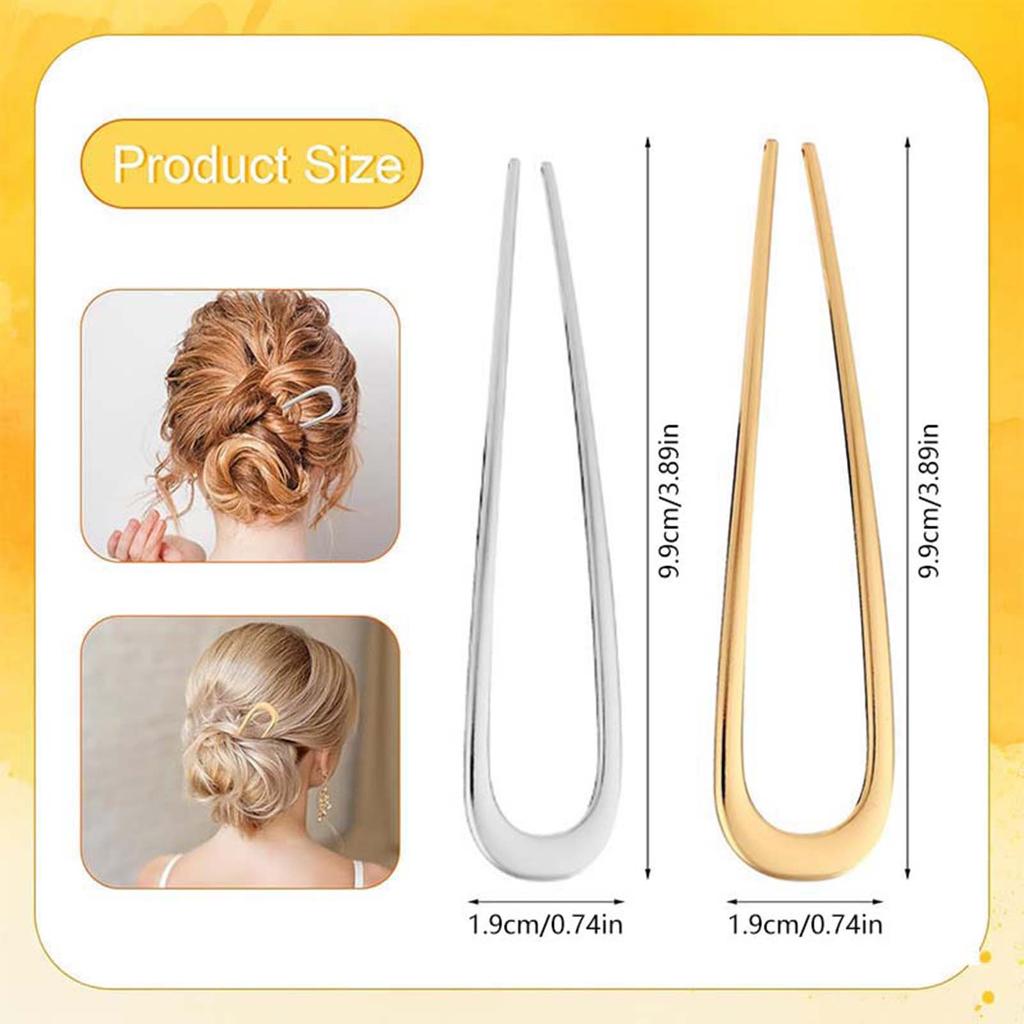 Alfinetes De Cabelo Franceses Em Forma De U , Garfos Vintage , Acessórios De Estilo Para Mulheres — imagem 2 de 2