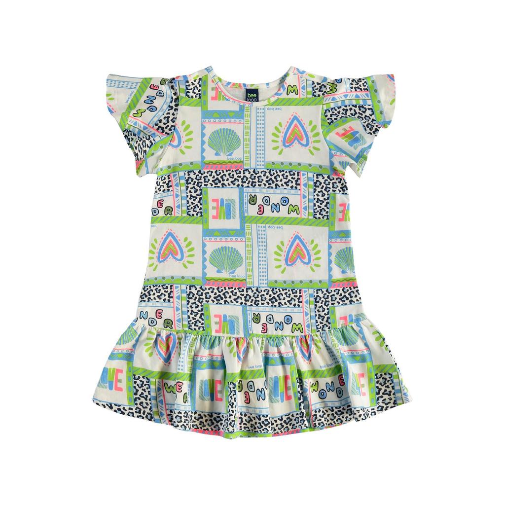 Vestido Infantil em Algodão Bee Loop