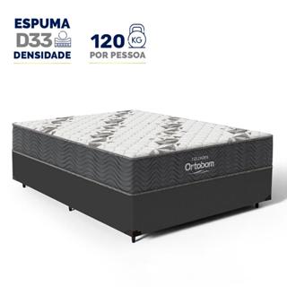 Cama Box com Colchão de Espuma D33 Ortobom Airtech 100 Casal em Oferta na Shopee