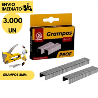 3.000 Un Grampo Reforçado 8 MM Para Grampeador Tapeceiro Estofado Madeira Galvanizado Profissional em Oferta na Shopee