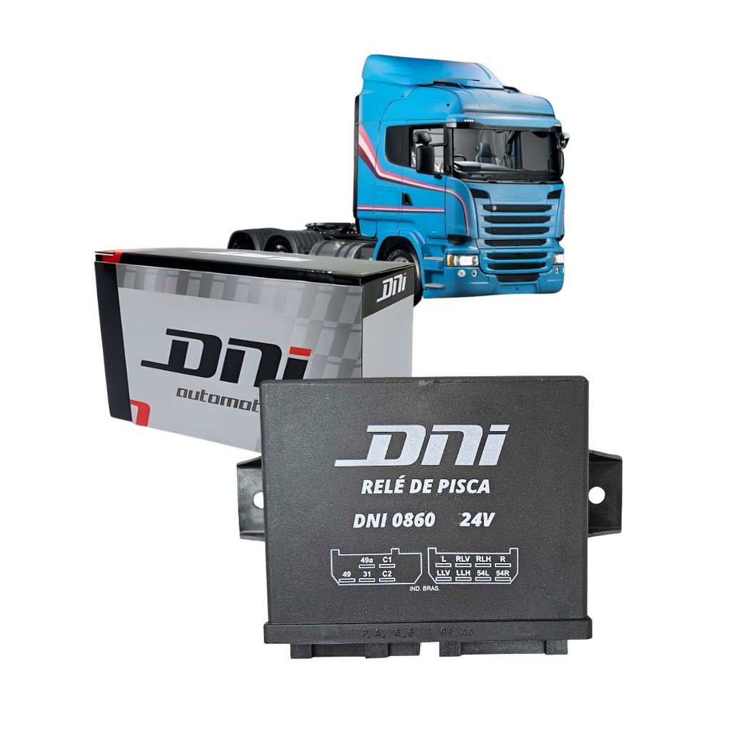 Relé Comando Pisca Para Caminhão Scania 112/113 Série 3 24V 13 Terminais Com Suporte 1334196 289929