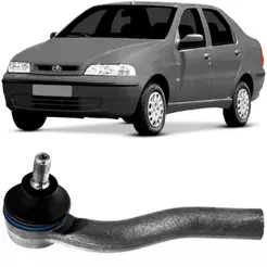 Terminal Direção Fiat Siena 97 A 2016 Dianteiro Le Nakata