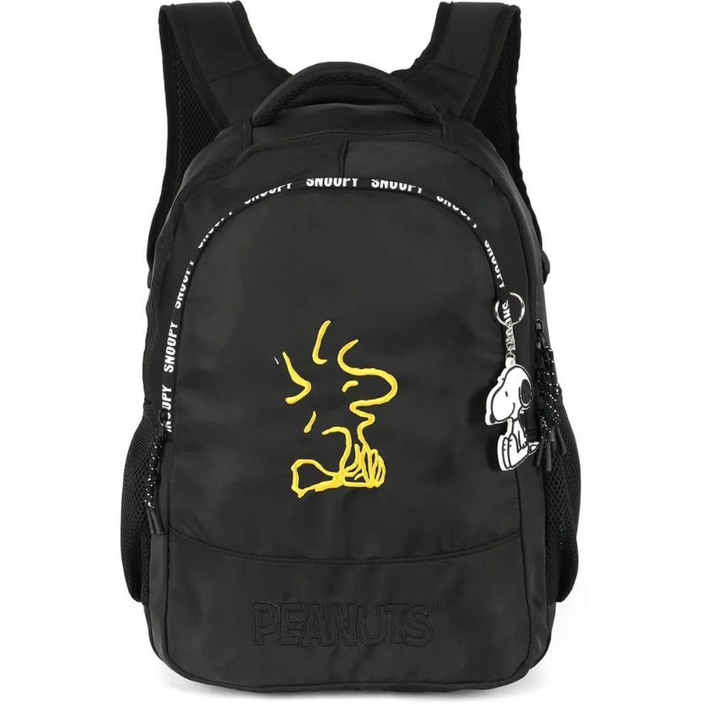 Mochila de Costas Snoopy Juvenil Estampada chaveiro Original