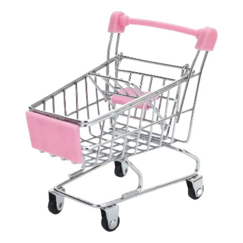 Mini Carrinho De Compras Supermercado Porta Objetos Decoração Criativa Escritório Brinquedo Mesa