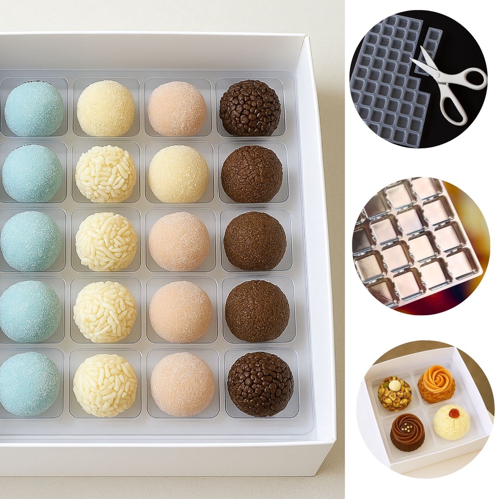 10 PLACA 25 BERÇO PARA DOCES E BRIGADEIROS C/ 25 CAVIDADES BWB 14010 em Oferta na Shopee