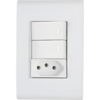 Conjunto 4x2 2 Interruptores 1 Tomada 2p+t 20 A Tramontina em Oferta na Shopee