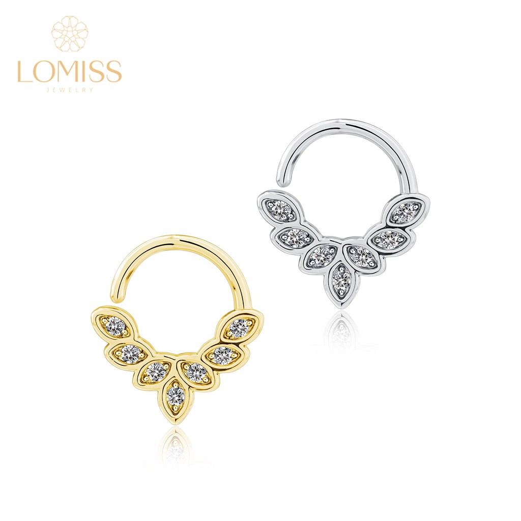 Piercing Orelha Argola Torção Cobre/Aço Cirúrgico Zircônias Cravejado Modelo Para Nariz Septo Helix Rook Conch em Oferta na Shopee