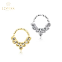 Piercing Orelha Argola Torção Cobre/Aço Cirúrgico Zircônias Cravejado Modelo Para Nariz Septo Helix Rook Conch