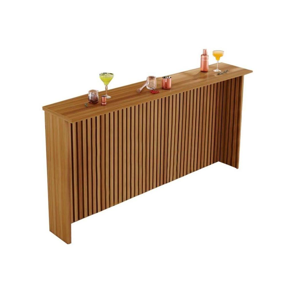Bancada Ilha Cozinha Painel Gourmet Imperatriz Ripado 200cm Freijó - Nesher em Oferta na Shopee