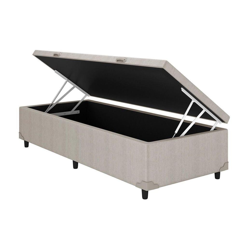 Cama Box Baú Solteiro Universal Courano Clean (88x188x35) - Costa Rica em Oferta na Shopee