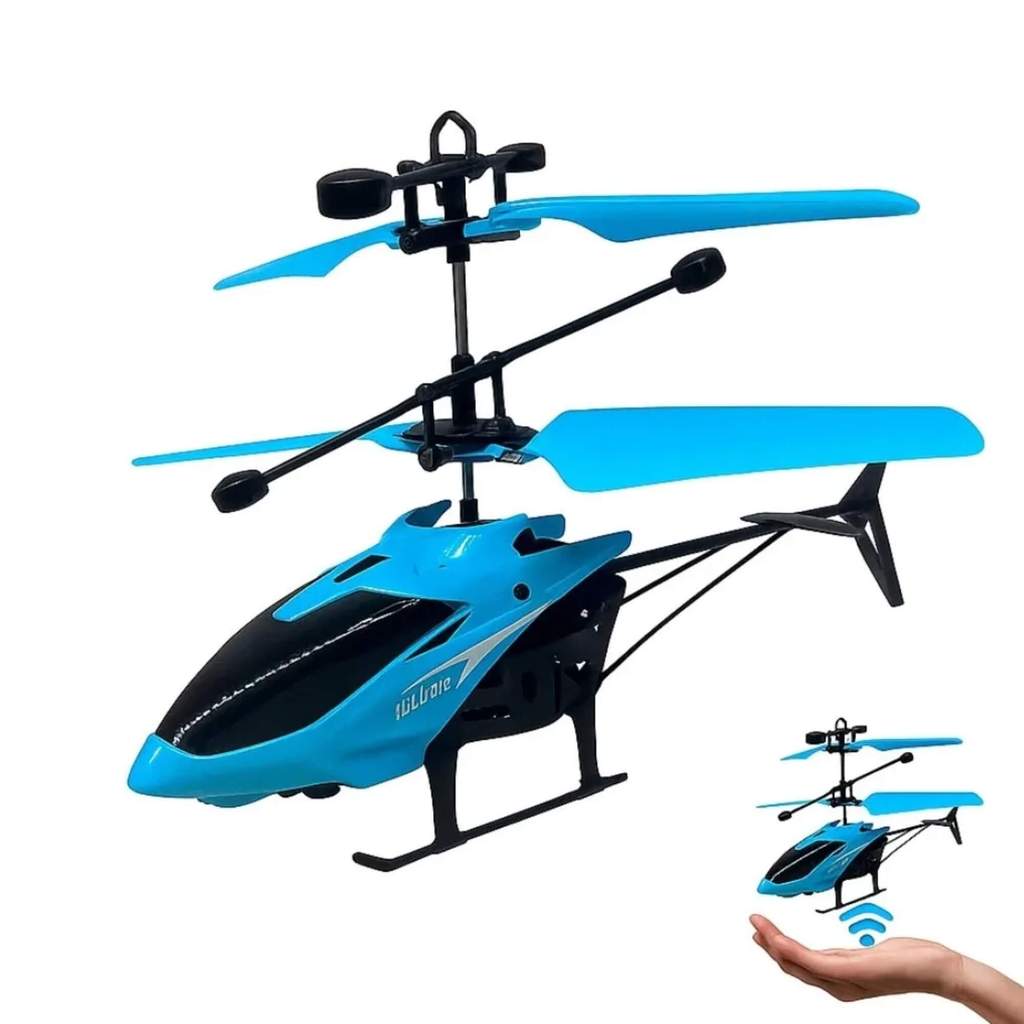 Brinquedo Infantil Helicóptero Remoto Sensor na cor Azul Zippy Toys - 11138 em Oferta na Shopee