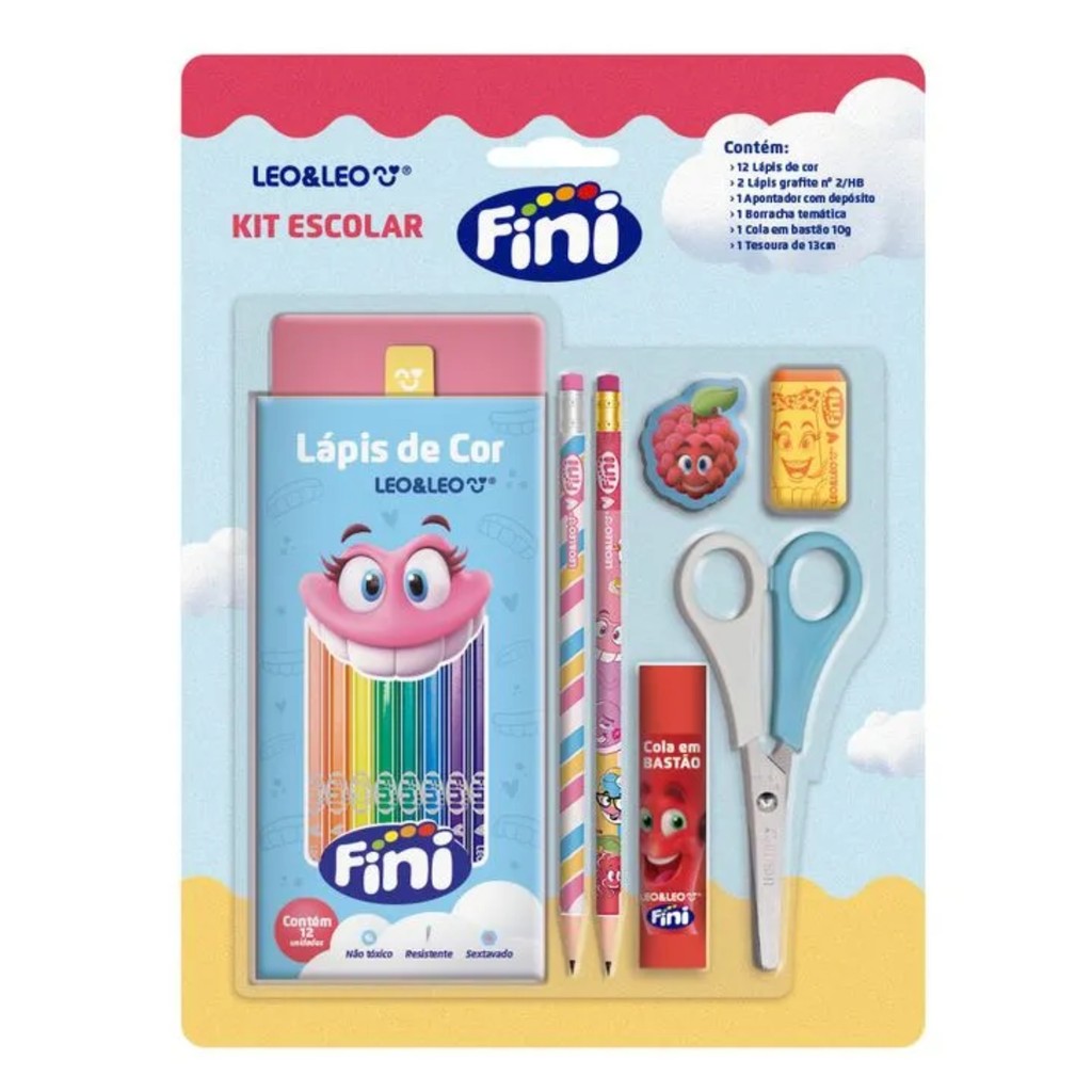 Kit Lápis de Cor 12 Cores Fini Leo&Leo Leonora - 10329 em Oferta na Shopee