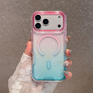 Capa Magnética À Prova De Choque 3 Em 1 , Resistente , Dura , Gradiente , Para iPhone 17 Air 16 15 14 13 12 11 Pro Max 1 em Oferta na Shopee