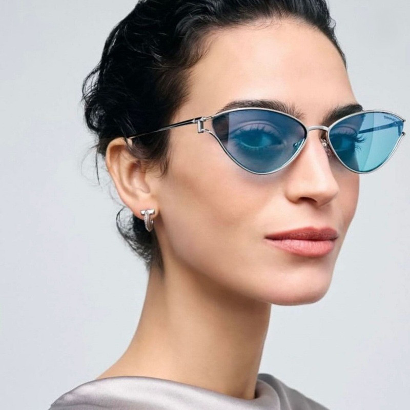 Óculos de sol de metal com armação em formato de olho de gato, lentes degradê, estilo vintage, para uso ao ar livre, pro