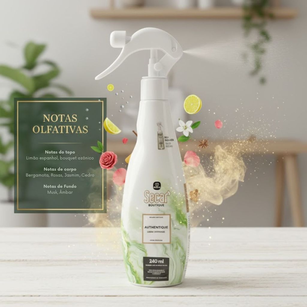 HOME SPRAY SECAR FINE COLLECTION AUTHENTIQUE 240ML em Oferta na Shopee