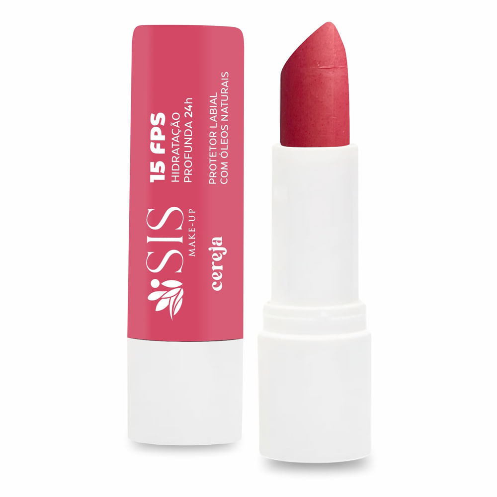 Protetor Labial Isis Make Up FPS15 Cor Cereja 3,5g em Oferta na Shopee