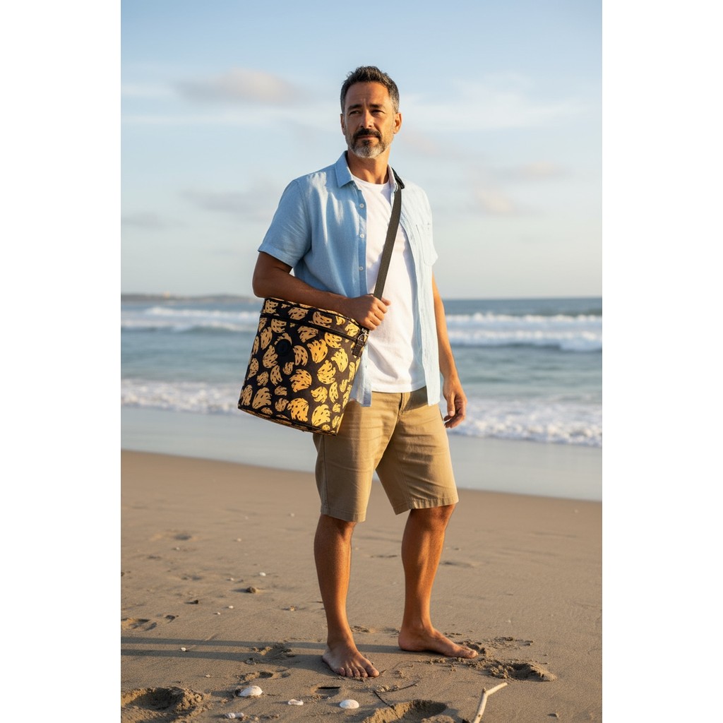 Cooler bolsa térmica Estampada colorida alca transversal lançamento verao em Oferta na Shopee