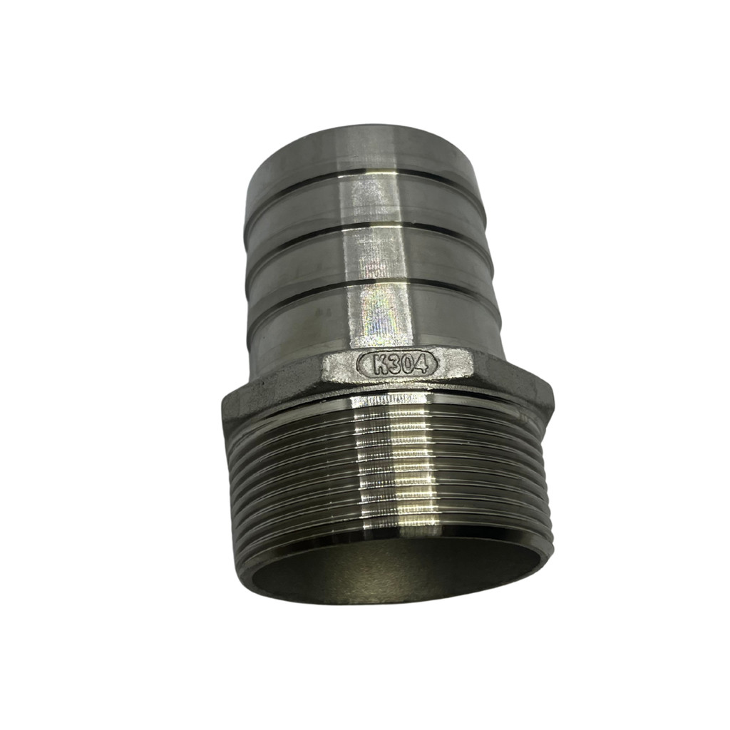 Espigão 2 Pol Adaptador Inox 304 Rosca 2 Pol BSP Macho