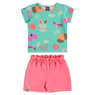 Conjunto Infantil Blusa e Short Bee Loop em Oferta na Shopee