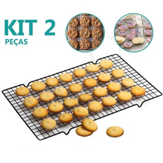 Kit Grades para Resfriar Alimentos Bolos e Biscoitos Antiaderente Clink 40cm x 25cm em Oferta na Shopee