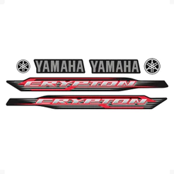 Adesivos Compativel Yamaha Crypton 2012 Moto Preta + Logos
