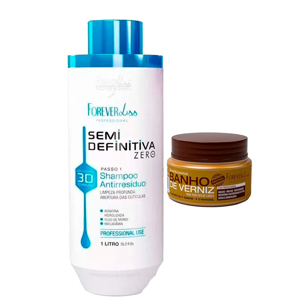 Shampoo Anti Resíduo Semi Definitiva 3D 1L Forever Liss