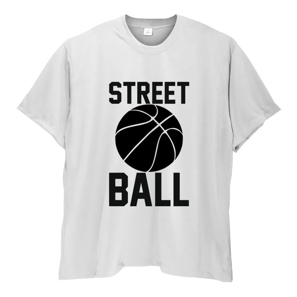 Camiseta Plus Size Street Ball Estampa Basquete Jogo Esporte Time Camisa Masculina Modelo Tamanho Grande