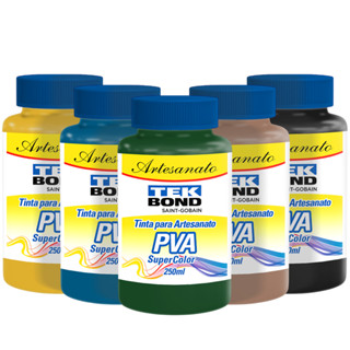 Tinta PVA TekBond Super Color  250ml  - MDF, Gesso, Madeira e EVA em Oferta na Shopee