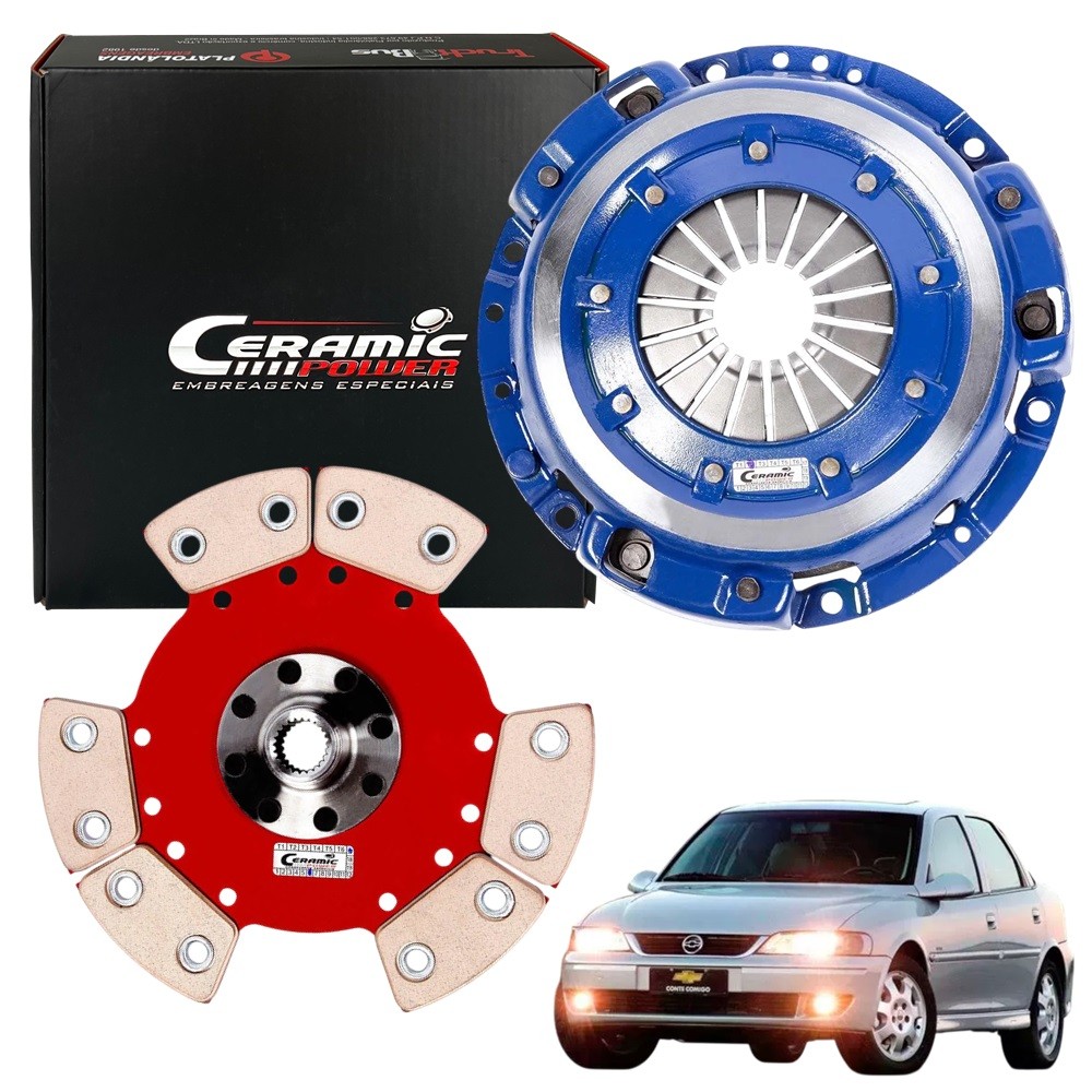 Embreagem Cerâmica 6 Pastilhas 1200lb Astra Vectra Monza Kadett 1.8 2.0 Câmbio F18 Ceramic Power