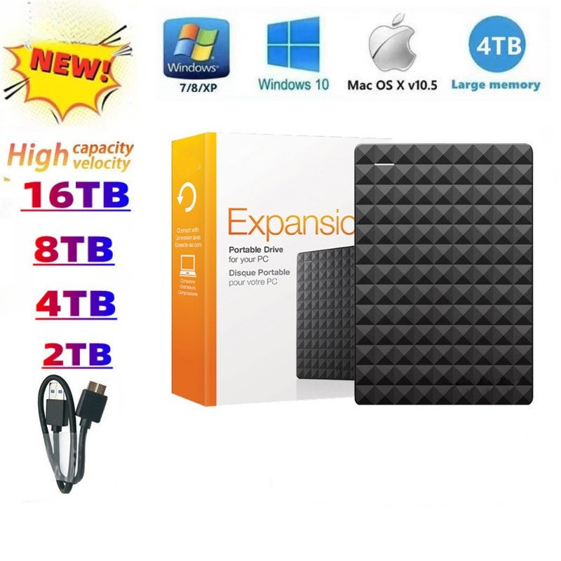 Hd Externo 500GB/2TB/4TB/6TB/8TB/10TB/12TB/13TB/15TB/16TB/30TB/64TB/128TB Expansão USB 3.0 Disco Rígido em Oferta na Shopee