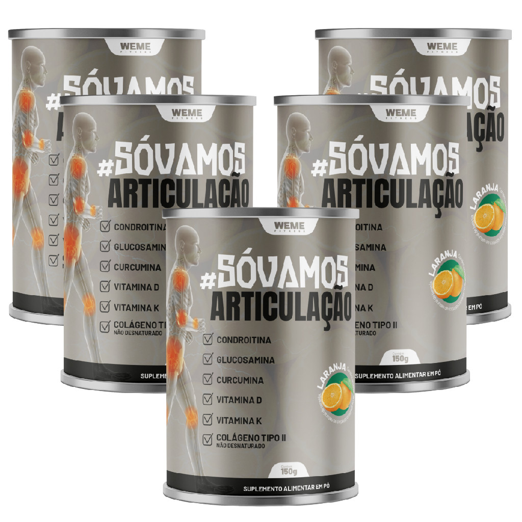 5X SO VAMOS GLUCOSAMINA LARANJA 150G WEME FITNESS