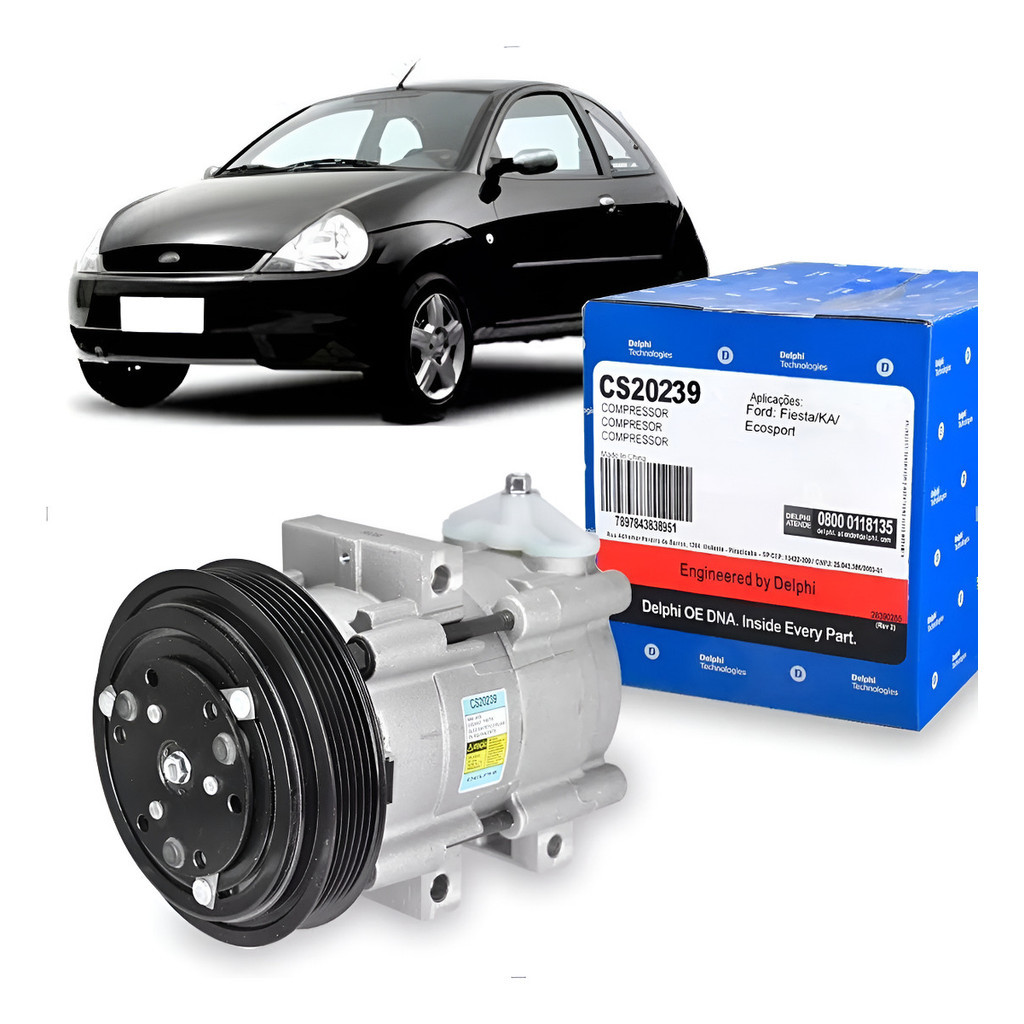 Compressor Ar Ford Ka Zetec/endura 97 Até 2007 Original Delp NF NF NV