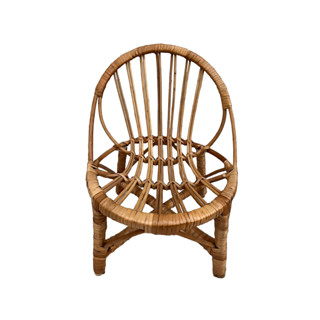 Cadeira De Vime Infantil Redonda Decoração Festa Sem Verniz em Oferta na Shopee