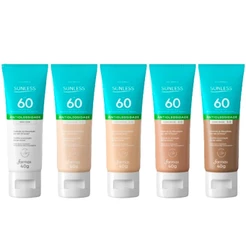 Protetor Solar Facial FPS 60 Antioleosidade com Base Efeito Matte Sunless 40g