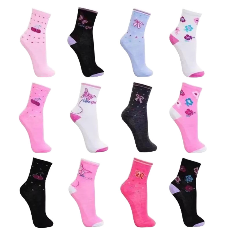 Kit 3 a 24 Pares De Meia Feminina Cano Alto Adulto 35-40
