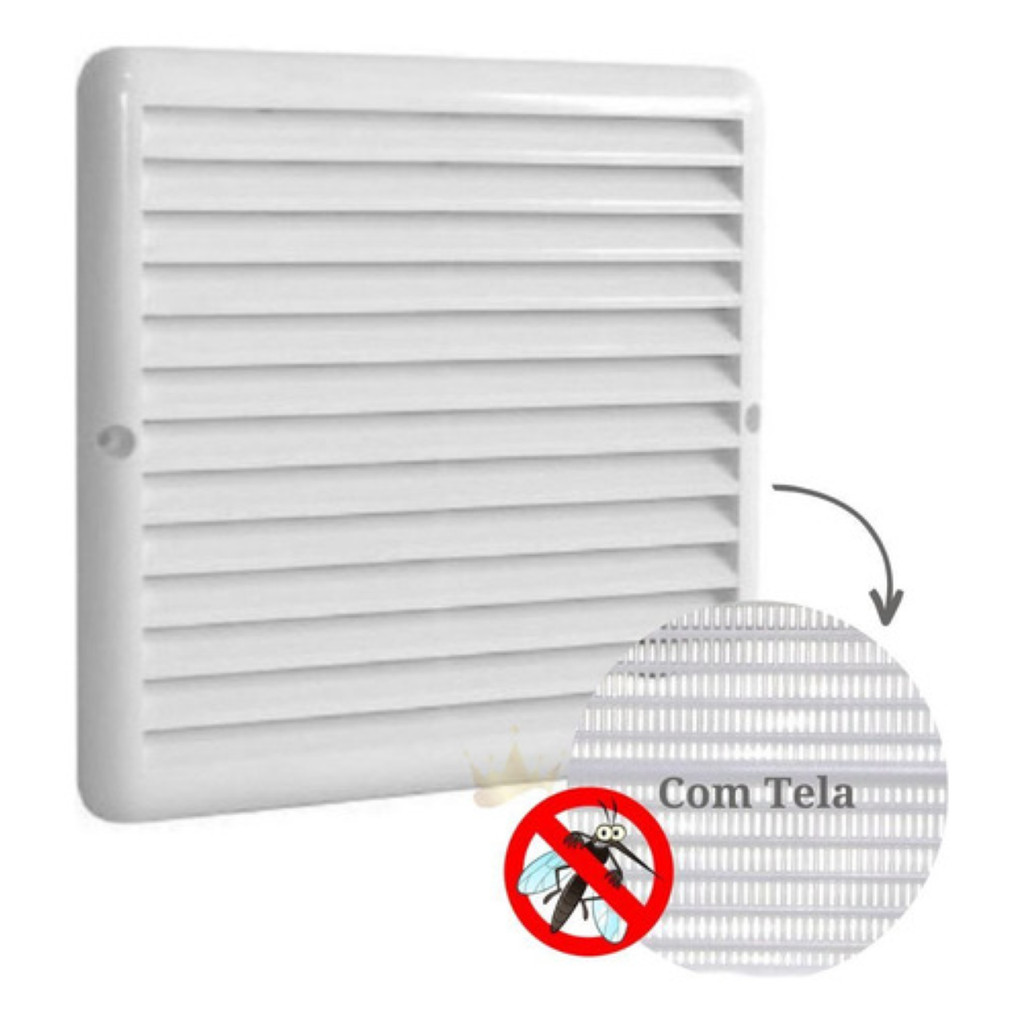 Grade De Superfície Acabamento Plástico ABS para Ventilação 25x25 Tela Anti Inseto